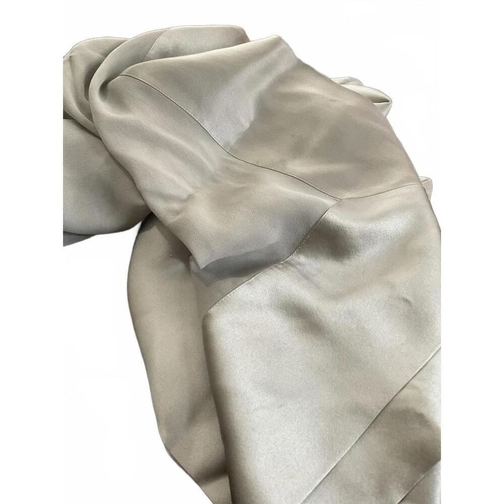 Lightweight Silk Semi Sheer Gray/ Silver  Scarf/Shawl